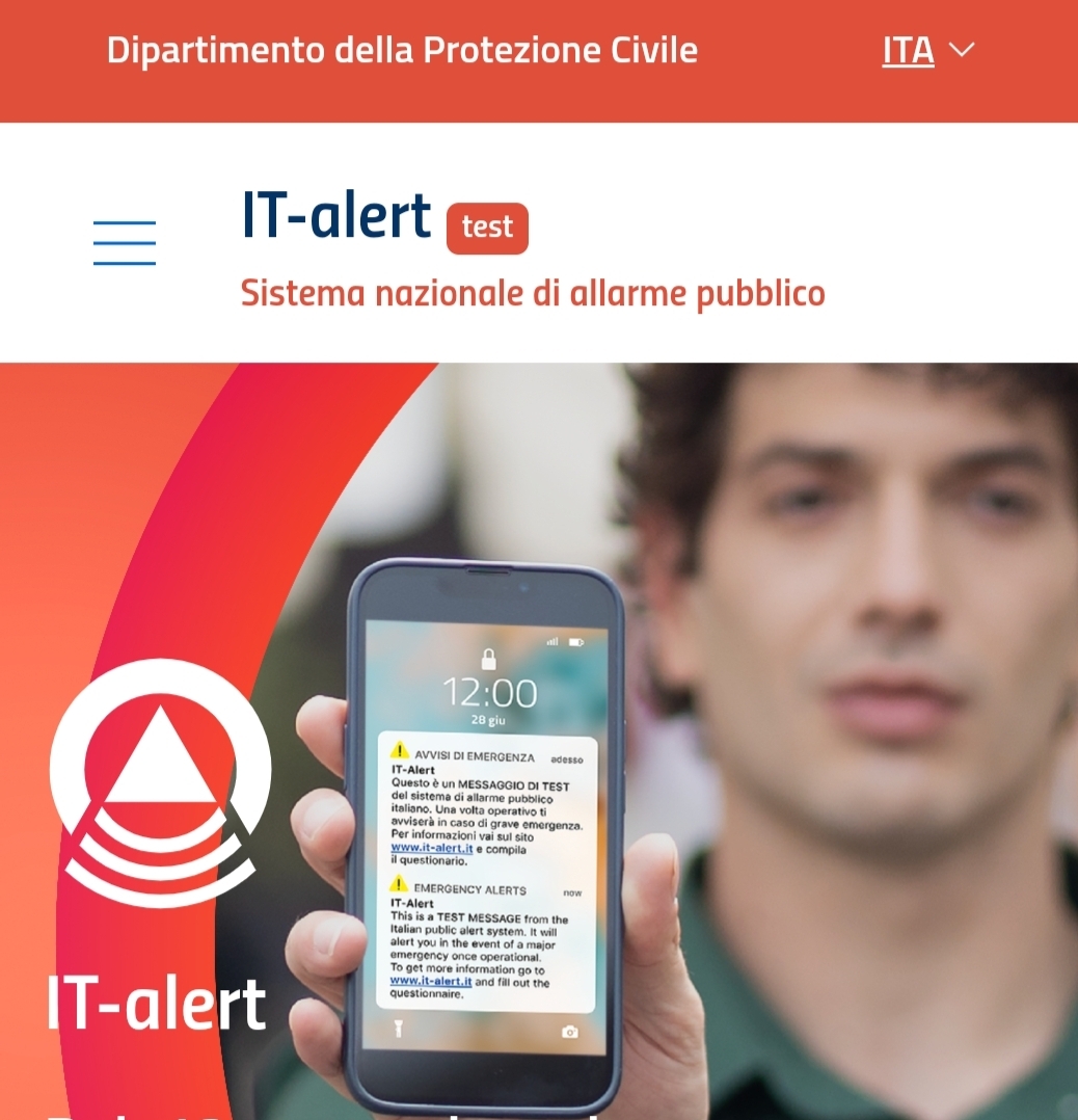Il 14 settembre in Puglia verrà testato il nuovo sistema di allarme pubblico IT-ALERT.